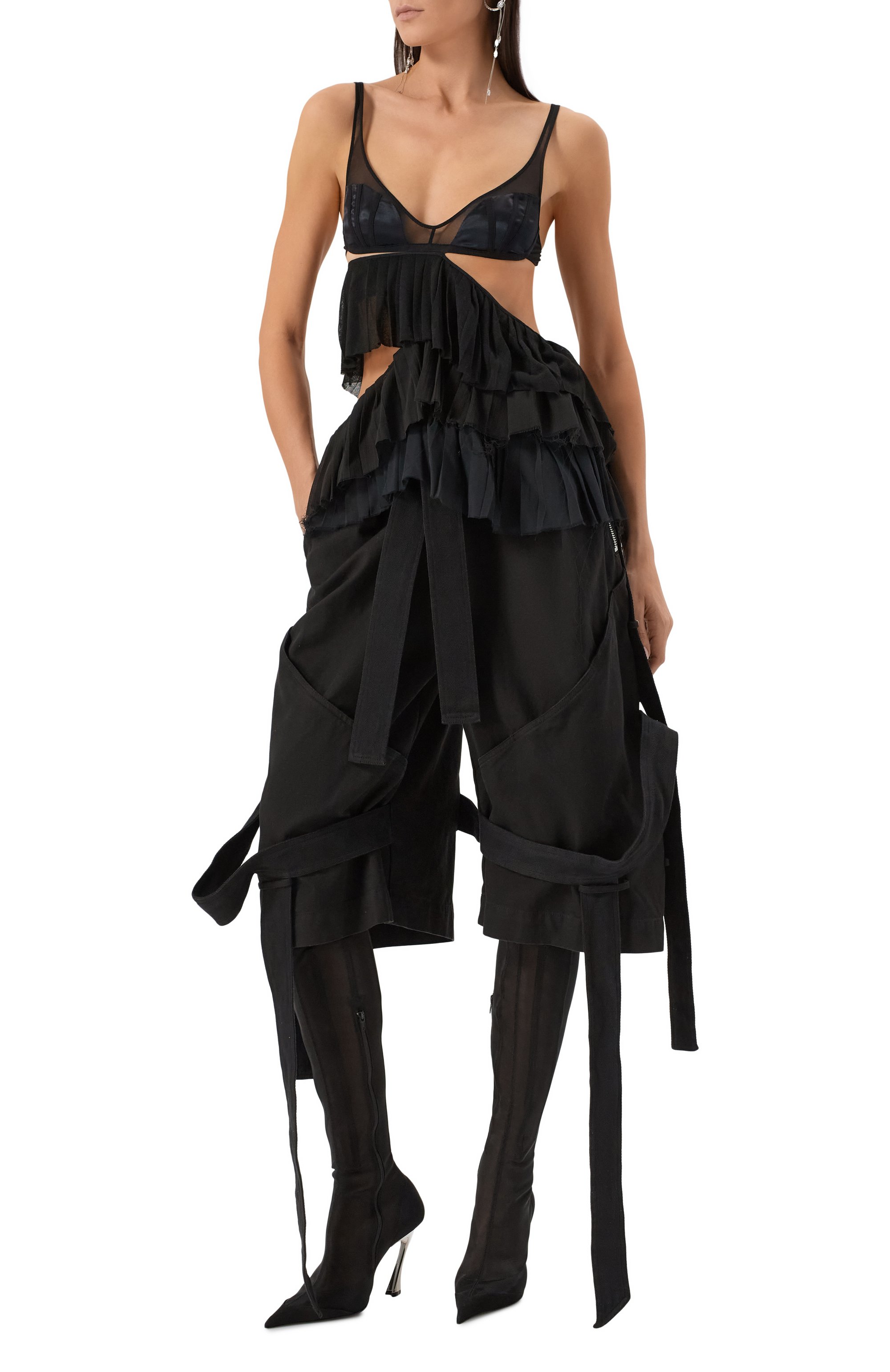 Хлопковые шорты THE ATTICO, арт. 250WCQ00010/DDD088AA, фото 2