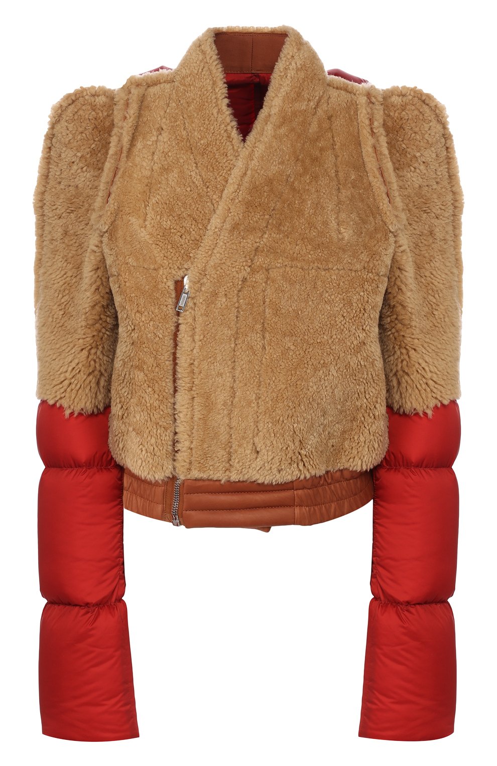 Пуховая куртка RICK OWENS бежевого цвета по цене 241500 руб., арт. R019F5795/C0M13, фото 1 Пуховая куртка RICK OWENS, арт. R019F5795/C0M13, фото 1