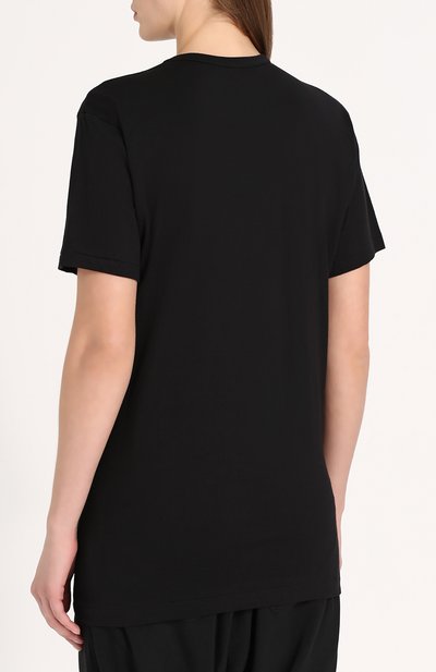 Хлопковая футболка с принтом YOHJI YAMAMOTO, арт. NK-T56-073, фото 4