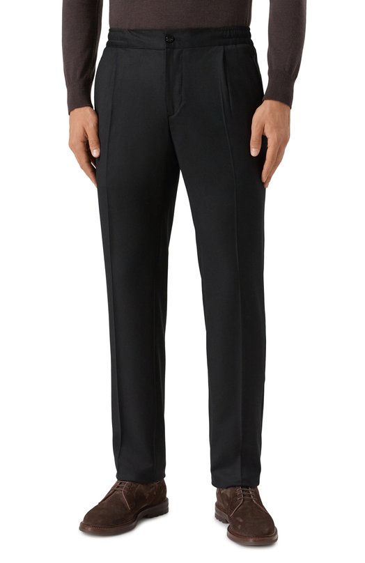 Шерстяные брюки Kiton UPN01K0124G08 Чёрный  UPN01K0124G08 Фото 3