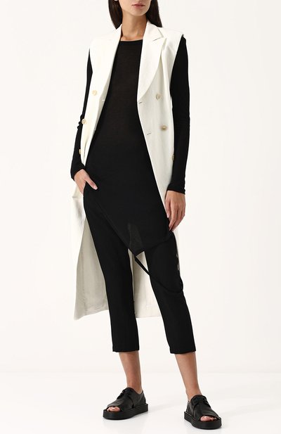 Укороченные шерстяные брюки ANN DEMEULEMEESTER, арт. 1801-1412-P-170-099, фото 2