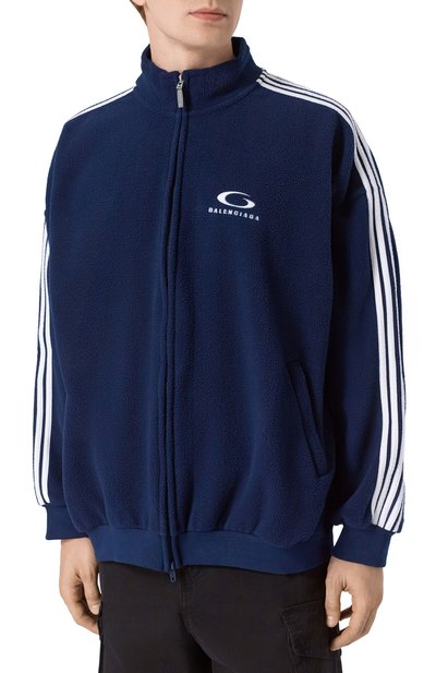 Толстовка BALENCIAGA темно-синего цвета по цене 315500 руб., арт. 829406/TRVJ9, фото 3 Толстовка BALENCIAGA, арт. 829406/TRVJ9, фото 3