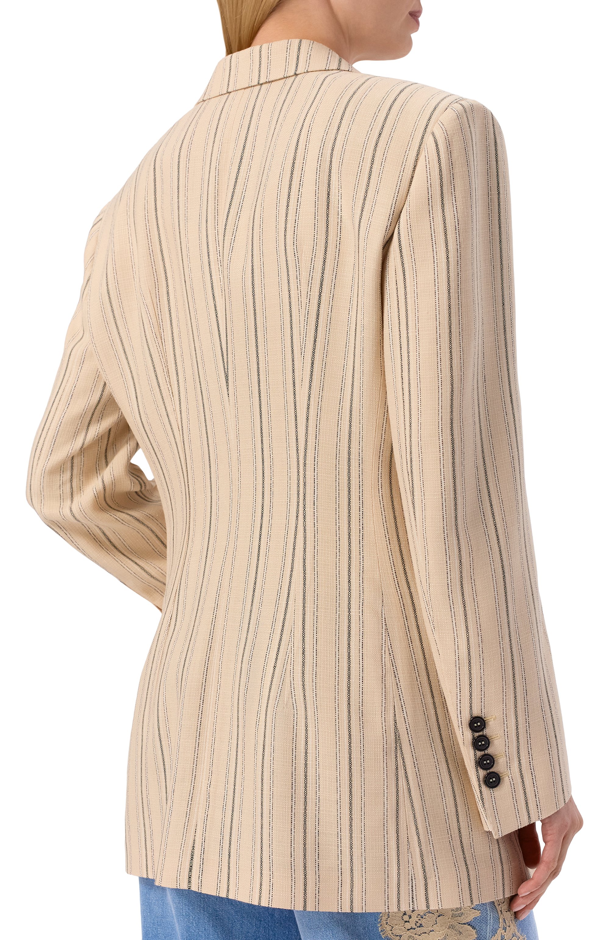 Жакет из вискозы DOLCE & GABBANA бежевого цвета по цене 429000 руб., арт. F29W0T/FR8AC, фото 4 Жакет из вискозы DOLCE & GABBANA, арт. F29W0T/FR8AC, фото 4