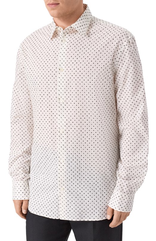 Хлопковая рубашка Ann Demeulemeester B0010522/FA716 Кремовый  B0010522/FA716 Фото 3