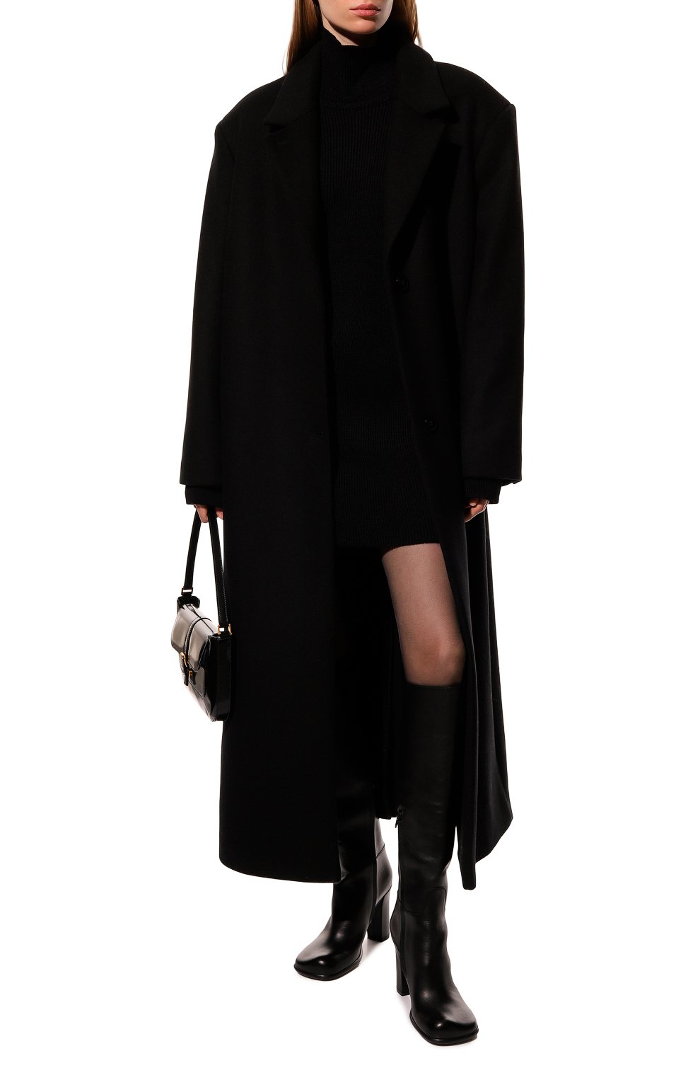 Шерстяное платье TRUSSARDI черного цвета по цене 24900 руб., арт. 56D00682-0F000780, фото 2 Шерстяное платье TRUSSARDI, арт. 56D00682-0F000780, фото 2