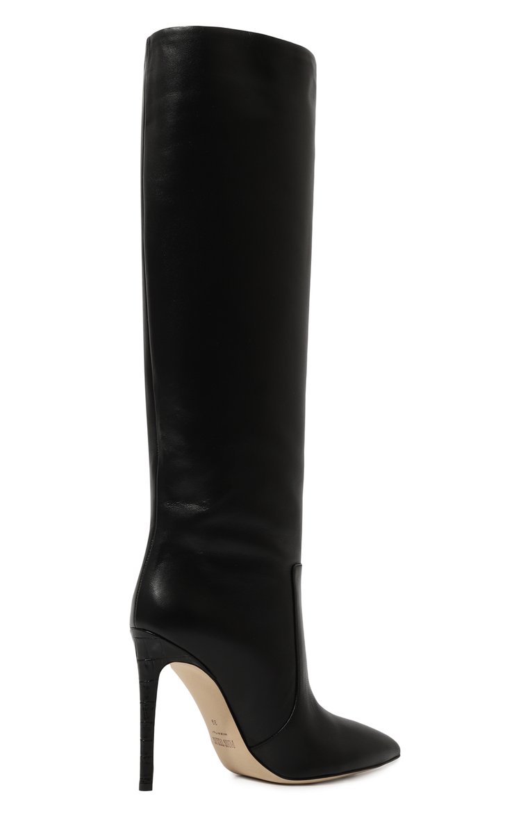Женские кожаные сапоги stiletto 105 PARIS TEXAS черного цвета, арт. PX501/XLTH3 | Фото 5 (Каблук высота: Высокий; Подошва: Плоская; Высота голенища: Средние; Материал внутренний: Натуральная кожа; Каблук тип: Шпилька; Материал внешний: Натуральная кожа; Материал утеплителя: Без утеплителя)