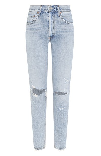 Укороченные джинсы с потертостями AGOLDE, арт. A045D-983, фото 1