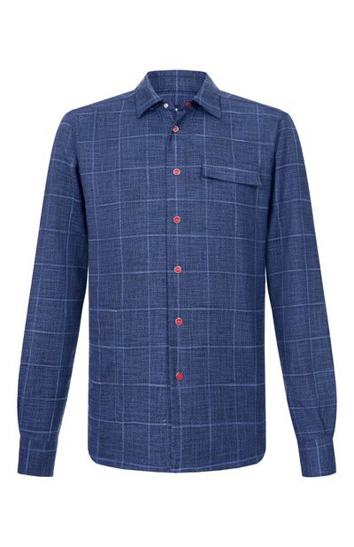 Мужская рубашка из шерсти и шелка KITON, арт. UMCBUBAK0627G