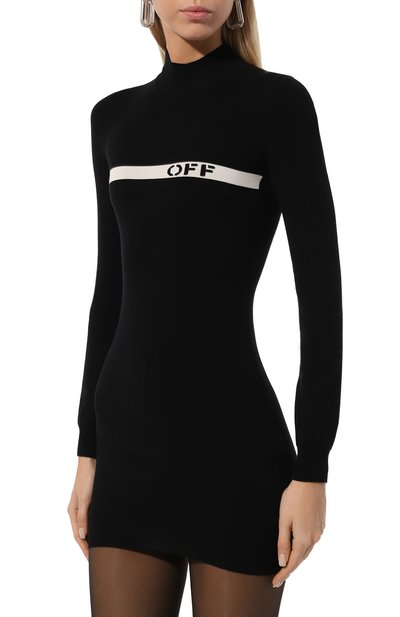 Платье из вискозы OFF-WHITE, арт. 0WHI099F24KNI001, фото 3