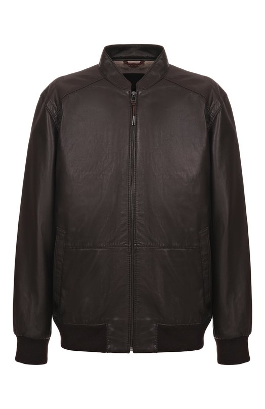 Кожаный бомбер Windsor B0RELL03-L/1300145/62 Коричневый B0RELL03-L/1300145/62