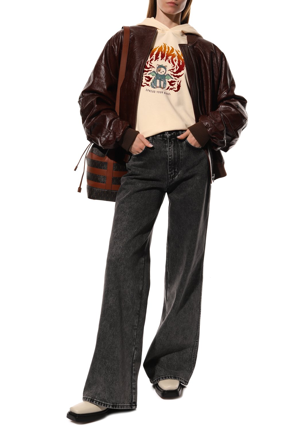 Хлопковое худи PINKO, арт. 1G185H-8314, фото 2