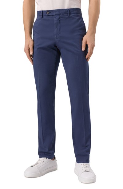 Брюки из хлопка и шелка BERWICH темно-синего цвета по цене 35150 руб., арт. VULCAN0195 GD/DV0955X, фото 3 Брюки из хлопка и шелка BERWICH, арт. VULCAN0195 GD/DV0955X, фото 3