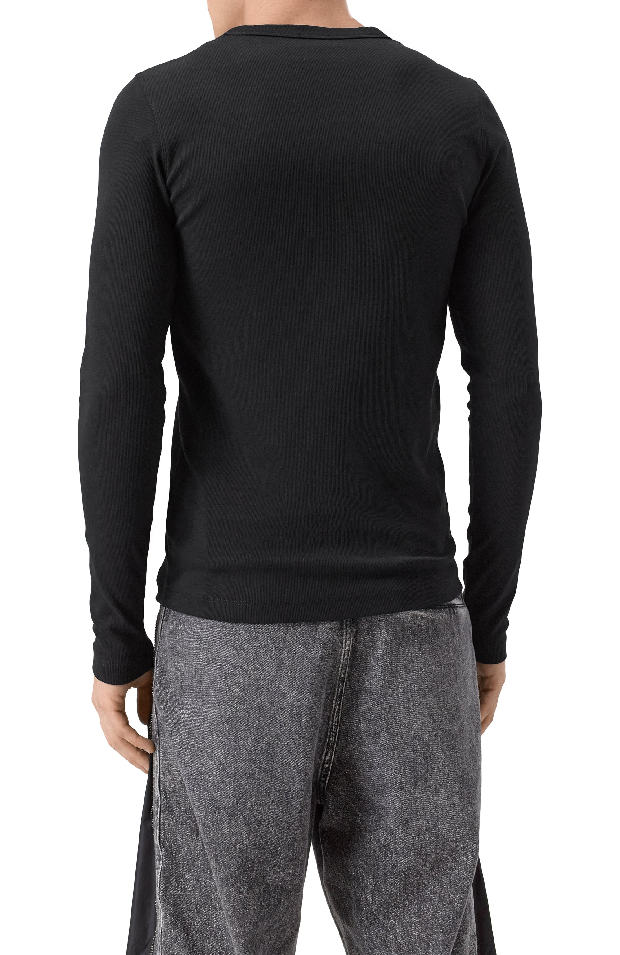 Хлопковый лонгслив DIESEL черного цвета по цене 13950 руб., арт. A14951/0EJAI, фото 4 Хлопковый лонгслив DIESEL, арт. A14951/0EJAI, фото 4