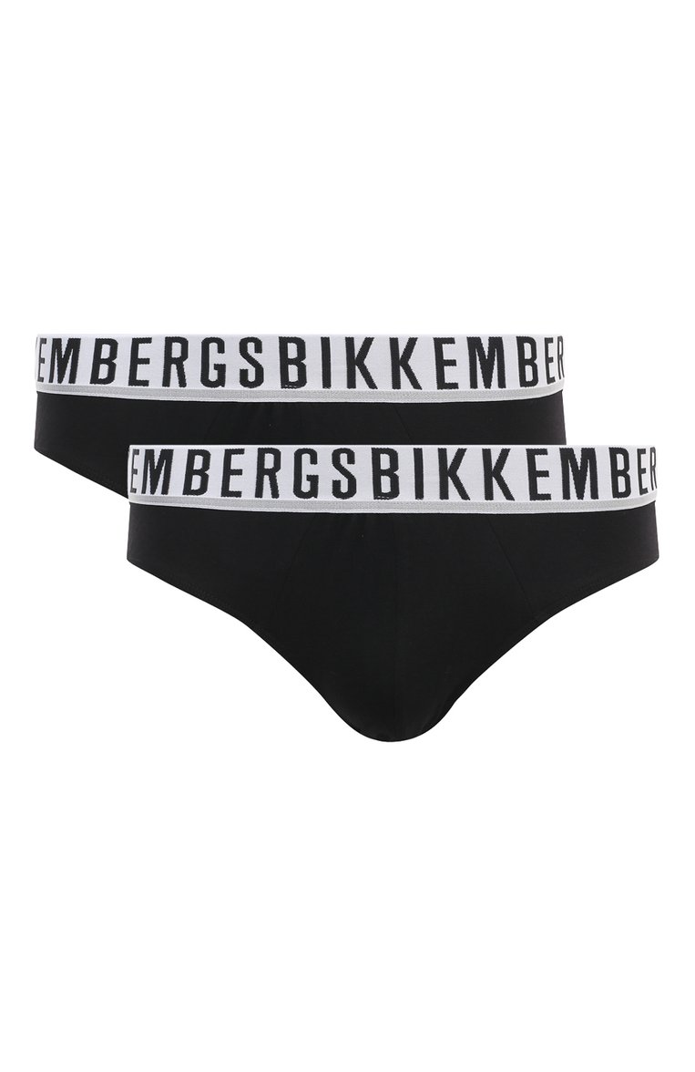 Мужские комплект из двух брифов DIRK BIKKEMBERGS черного цвета, арт. BKK1USP01BI | Фото 1 (Нос: Не проставлено; Материал внешний: Хлопок; Мужское Кросс-КТ: Трусы; Кросс-КТ: бельё; Трусы М: Брифы)
