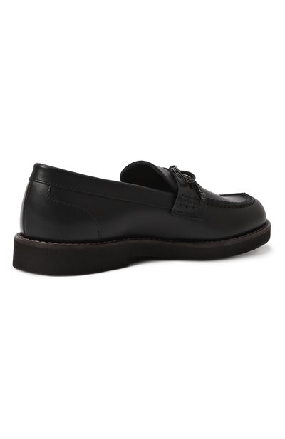 Кожаные лоферы BRUNELLO CUCINELLI черного цвета по цене 93300 руб., арт. BZ0LC1G400, фото 3 Кожаные лоферы BRUNELLO CUCINELLI, арт. BZ0LC1G400, фото 3