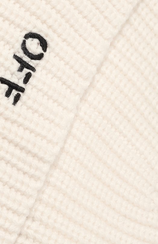 Шерстяная шапка Off-White 0WLC017F23KNI001 Кремовый  0WLC017F23KNI001 Фото 4