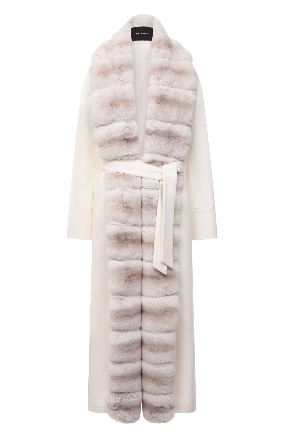 Кашемировое пальто с отделкой из меха шиншиллы KITON, арт. D52611K05I38, фото 1
