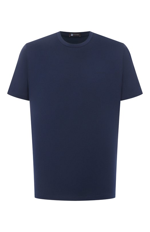 Футболка из шелка и хлопка Colombo TS00404/M0146-J0 Синий TS00404/M0146-J0