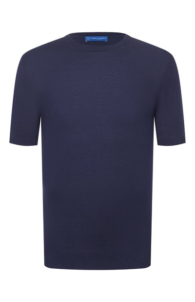 Хлопковый джемпер ANDREA CAMPAGNA темно-синего цвета по цене 28500 руб., арт. M5426-8055, фото 1 Хлопковый джемпер ANDREA CAMPAGNA, арт. M5426-8055, фото 1