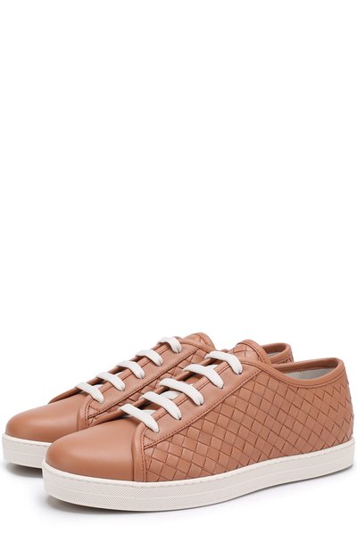 Кожаные кеды с плетением intrecciato BOTTEGA VENETA, арт. 522401/VT041, фото 1