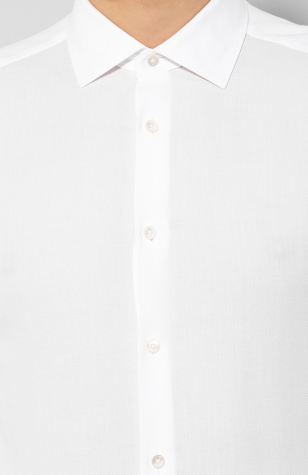 Хлопковая сорочка ZEGNA, арт. 701313/9MS0M2, фото 5