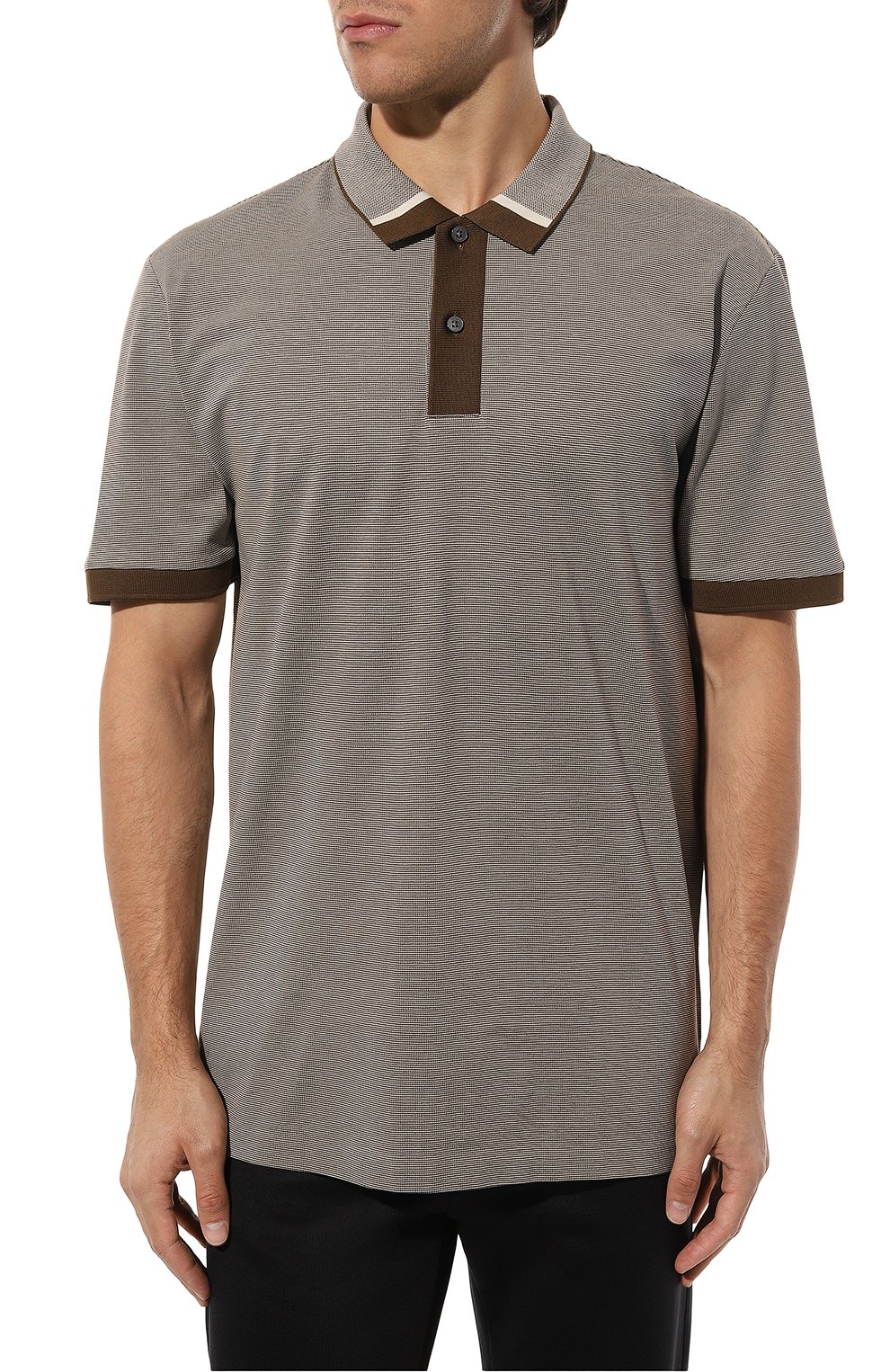 Хлопковое поло BOSS, арт. 50494991, фото 3