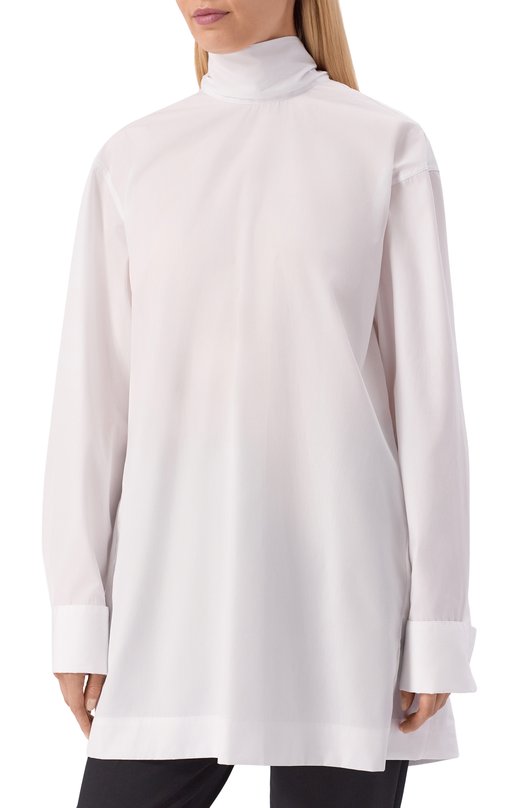 Хлопковая блузка Dries Van Noten 252-010779-2295 Белый  252-010779-2295 Фото 3