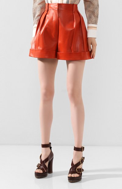 Кожаные шорты VALENTINO, арт. TB0NH01P1AW, фото 3