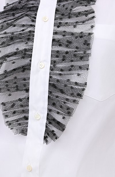 Хлопковая рубашка REDVALENTINO черно-белого цвета по цене 33200 руб., арт. UR3ABD40/50K, фото 5 Хлопковая рубашка REDVALENTINO, арт. UR3ABD40/50K, фото 5