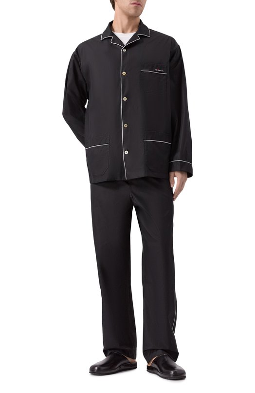 Хлопковые домашние брюки Kiton UNWT005K0244H02 Чёрный  UNWT005K0244H02 Фото 2