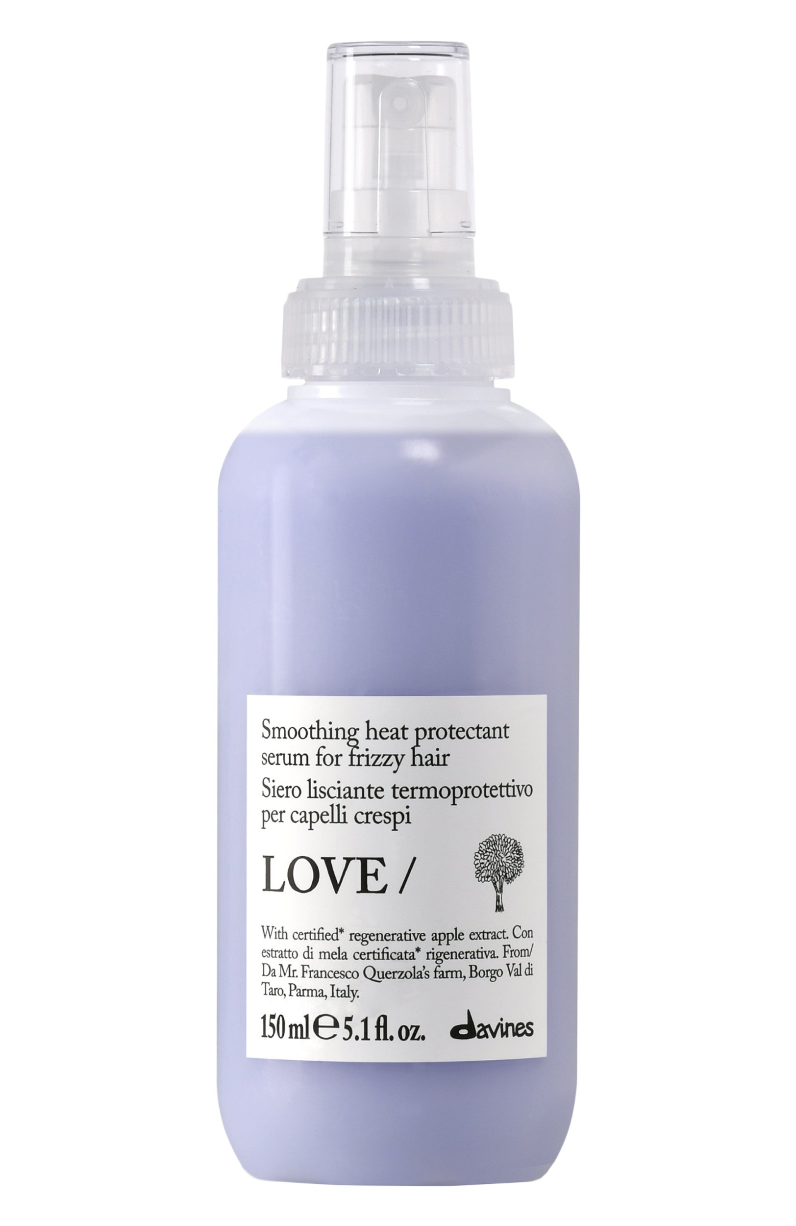 Термозащитная сыворотка для непослушных волос love (150ml) DAVINES бесцветного цвета по цене 5460 руб., арт. 70012, фото 1 Термозащитная сыворотка для непослушных волос love (150ml) DAVINES, арт. 70012, фото 1