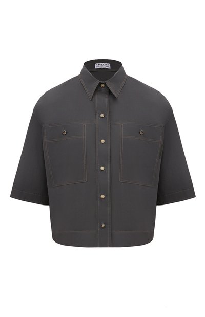 Женская хлопковая рубашка BRUNELLO CUCINELLI, арт. ML949B1348
