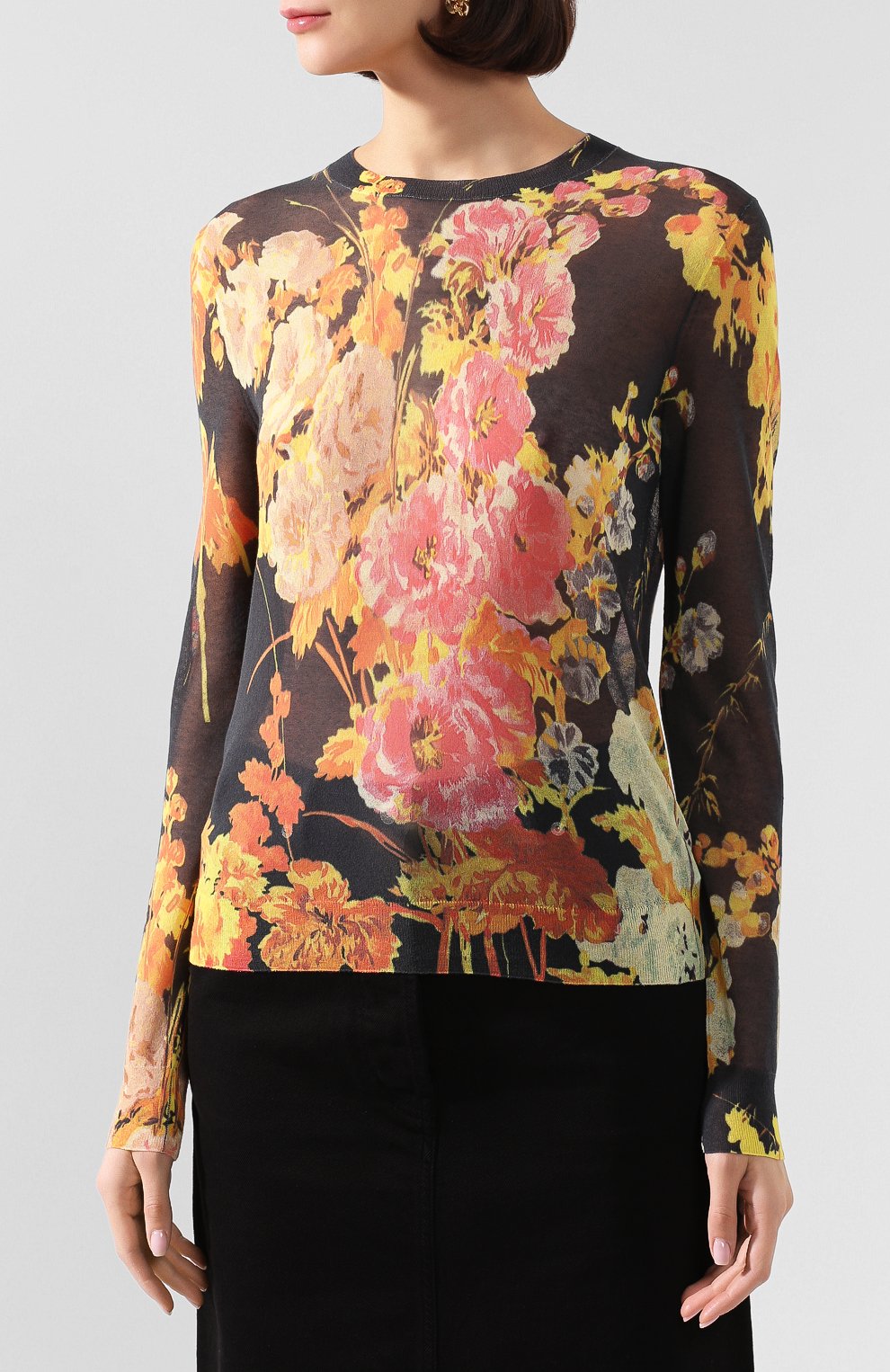 Хлопковый пуловер DRIES VAN NOTEN, арт. 201-11200-9710, фото 3