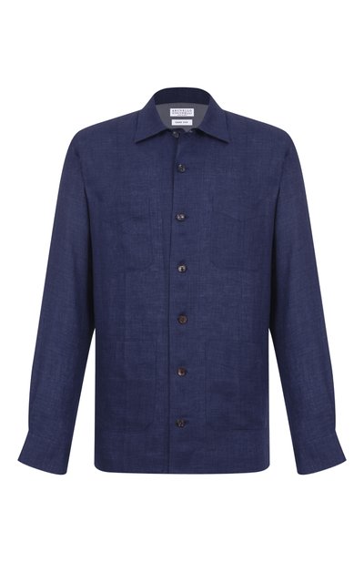 Мужская льняная рубашка BRUNELLO CUCINELLI, арт. MM6950648
