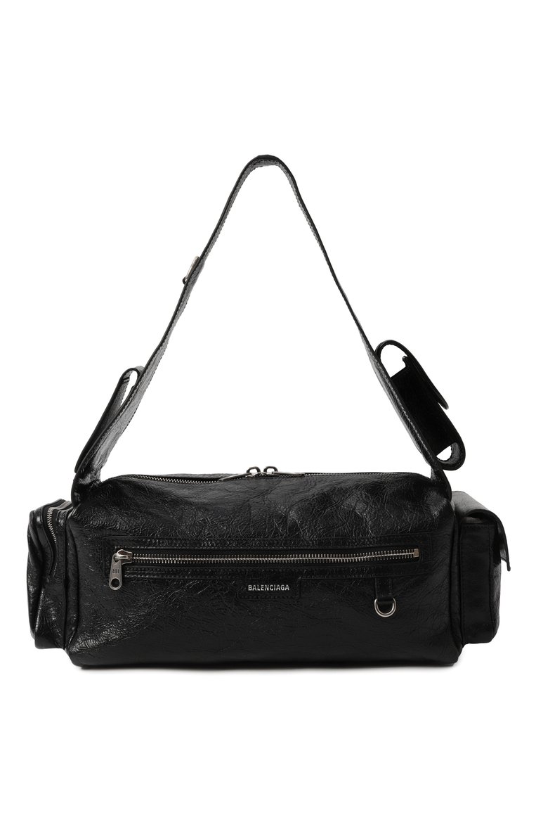 Мужская сумка superbusy small BALENCIAGA черного цвета, арт. 702167/210C8 | Фото 6 (Размер: large; Материал: Натуральная кожа; Материал сплава: Проставлено; Драгоценные камни: Проставлено)