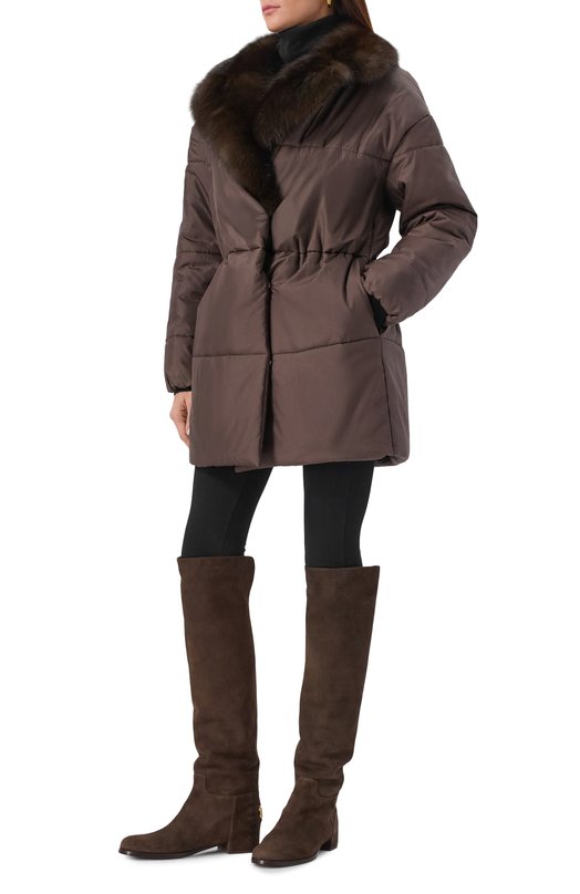Замшевые сапоги Day Classic 20 Dolce & Gabbana CU1217/A1275 Коричневый  CU1217/A1275 Фото 3