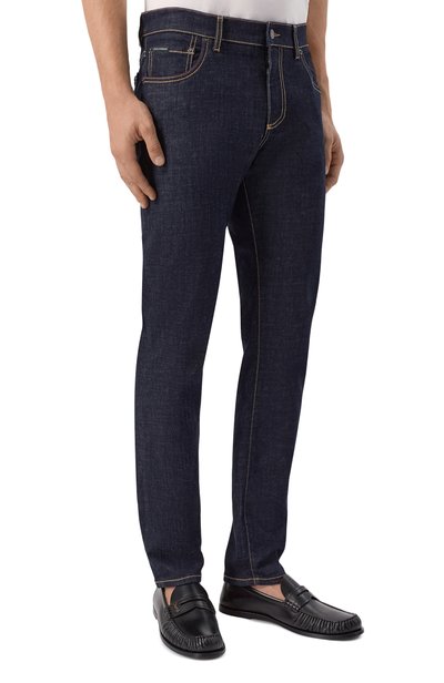 Джинсы DOLCE & GABBANA темно-синего цвета по цене 89950 руб., арт. GY07CD/G8PZ3, фото 3 Джинсы DOLCE & GABBANA, арт. GY07CD/G8PZ3, фото 3