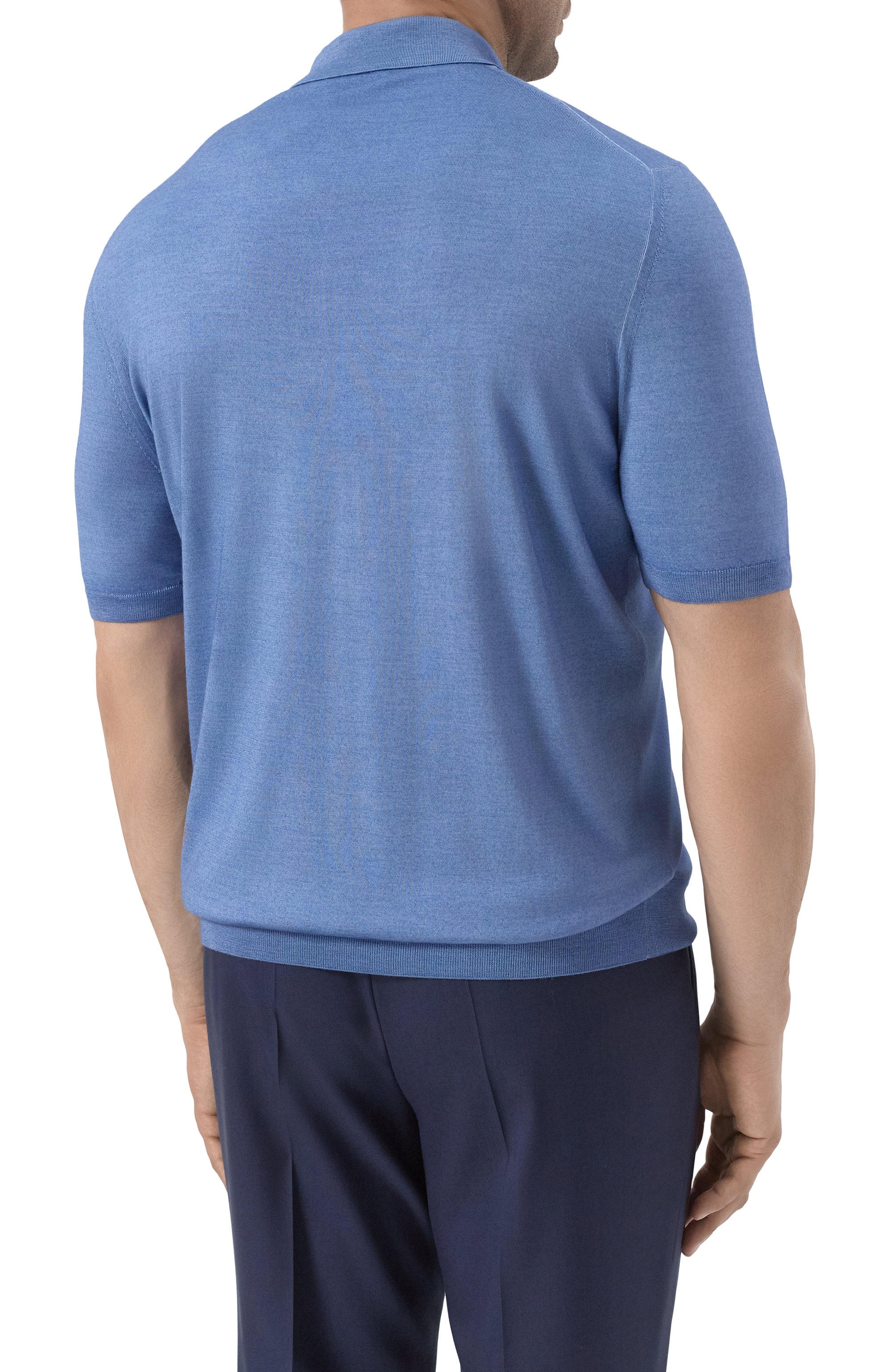 Поло из шерсти и шелка CANALI, арт. C0479B/MX01165, фото 4