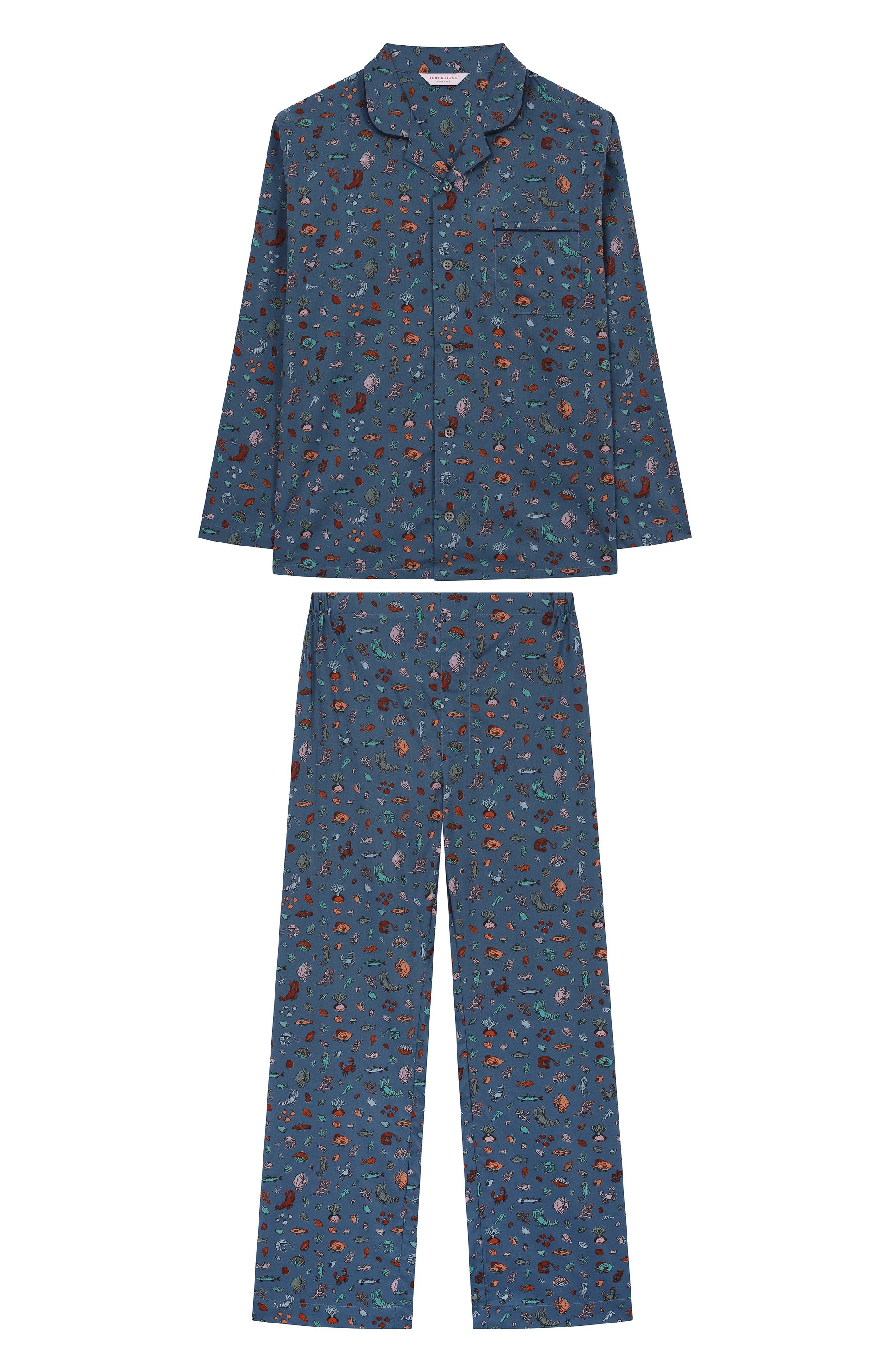 Хлопковая пижама DEREK ROSE, арт. 7025-LEDB082, фото 1
