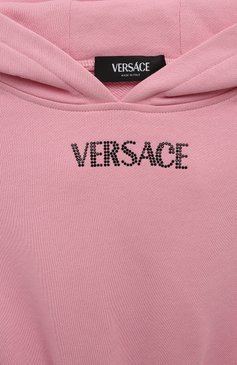 Хлопковое худи VERSACE, арт. 1013774/1A09694/8A-14A, фото 3
