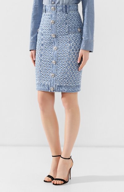 Джинсовая юбка BALMAIN, арт. RF24262/D032, фото 3