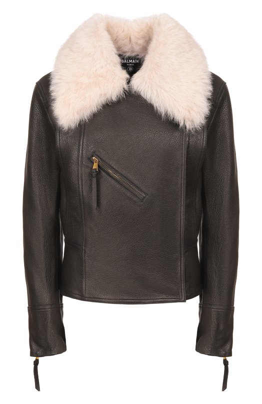 Кожаная куртка Balmain GF1TD215/LE31 Чёрный GF1TD215/LE31