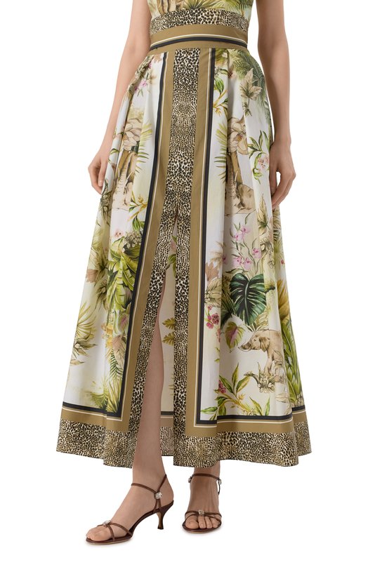 Хлопковая юбка Elie Saab SK175PS25 Разноцветный  SK175PS25 Фото 3