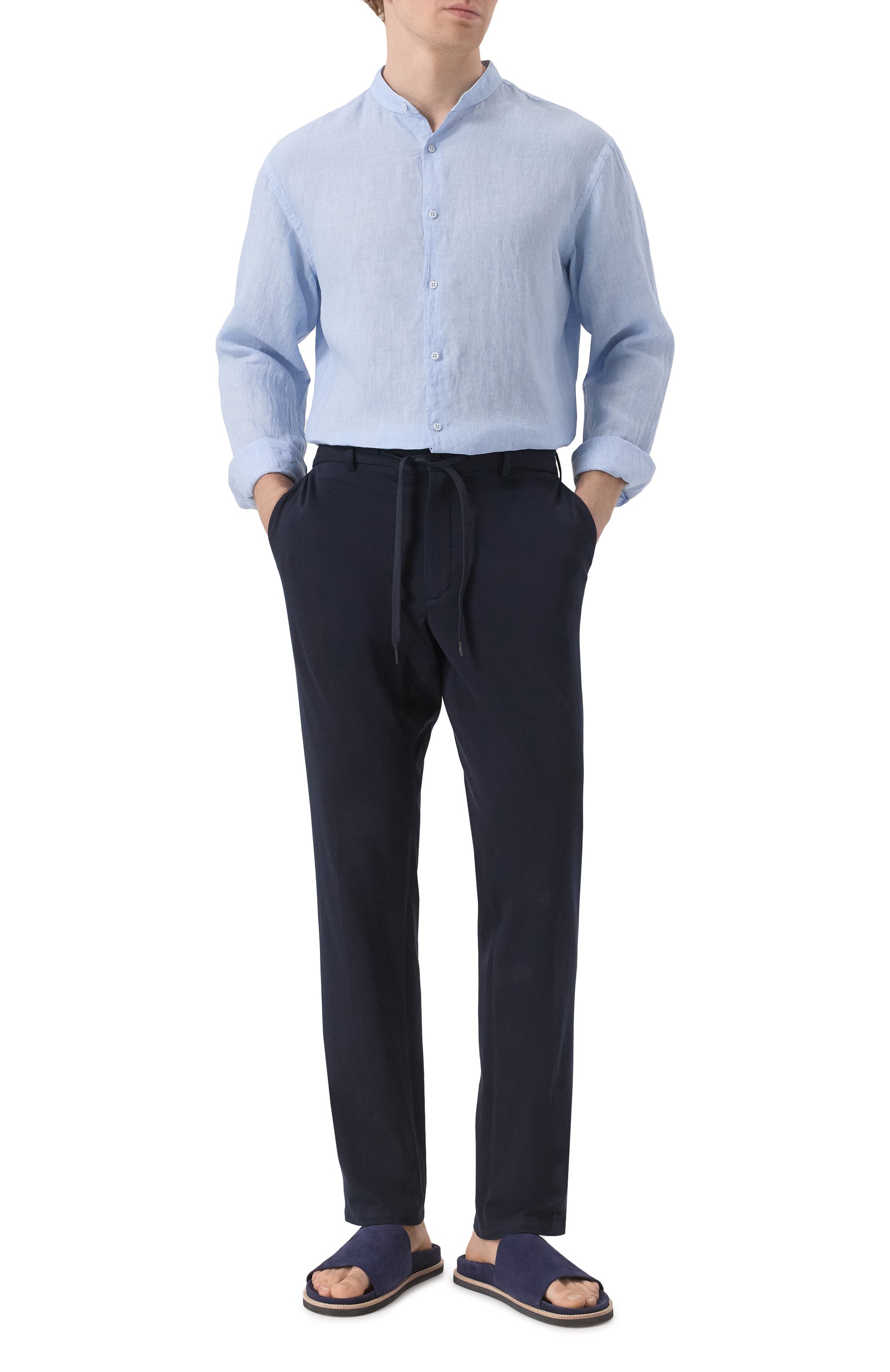 Замшевые шлепанцы PAUL&SHARK, арт. 25418011, фото 2