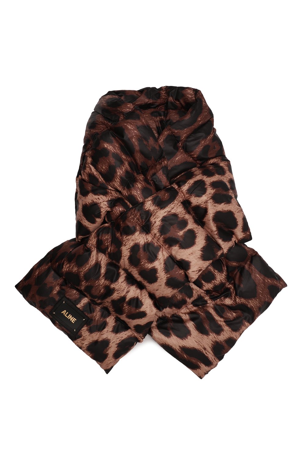 Пуховый шарф ALINE леопардового цвета по цене 39500 руб., арт. AL220901, фото 1 Пуховый шарф ALINE, арт. AL220901, фото 1