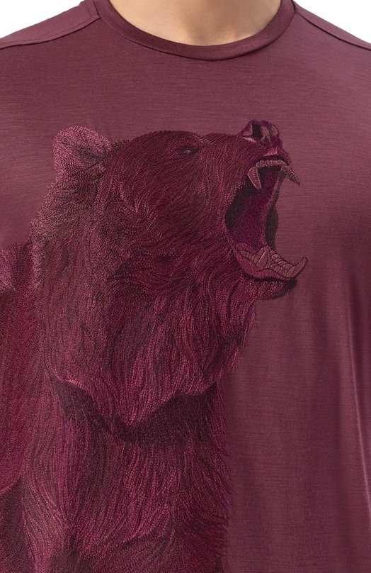 Шерстяная футболка Stefano Ricci MNH5204440/WV Бордовый  MNH5204440/WV Фото 5