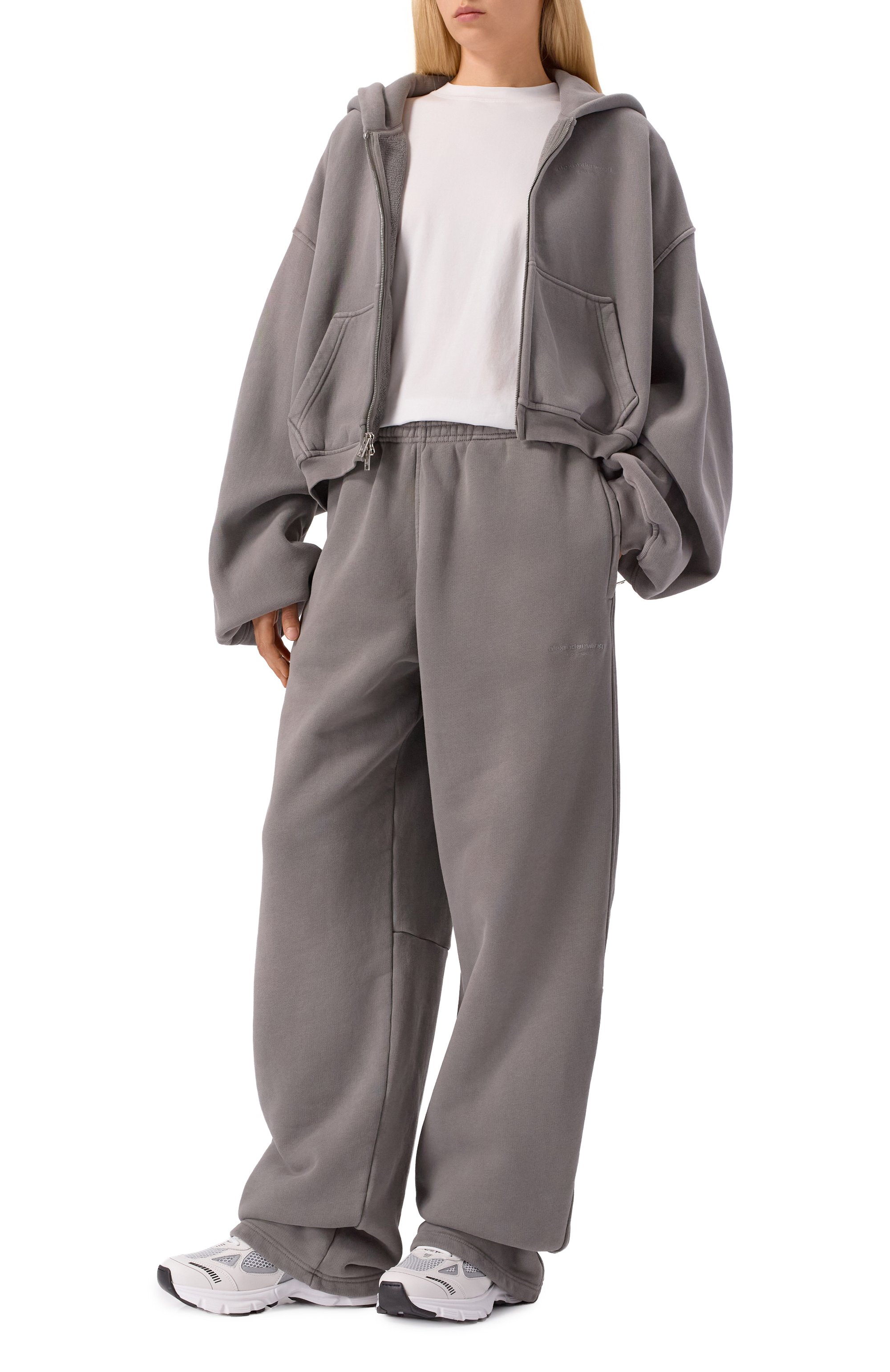 Хлопковая толстовка ALEXANDER WANG серого цвета по цене 62900 руб., арт. 1CC3251057, фото 2 Хлопковая толстовка ALEXANDER WANG, арт. 1CC3251057, фото 2