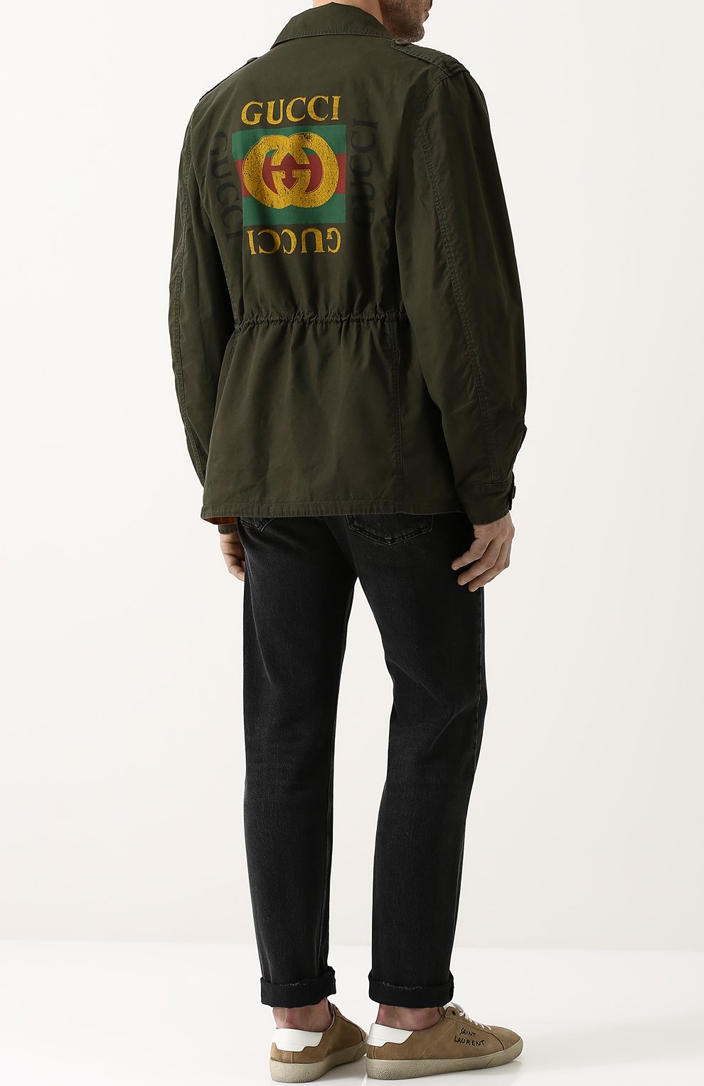 Укороченная хлопковая парка с логотипом бренда GUCCI, арт. 475041/XD714, фото 2