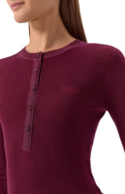 Шерстяной пуловер CHLOÉ, арт. CH24WMP51667, фото 5