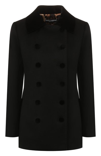 Женское пальто из смеси шерсти и кашемира с хлопком DOLCE & GABBANA, арт. F0X97T/FU3A1